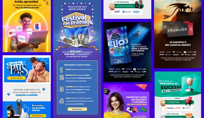 Peças de comunicação feitas pelo Rede Parcerias