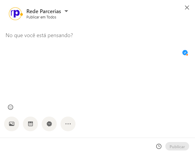 página de postagem do LinkedIn
