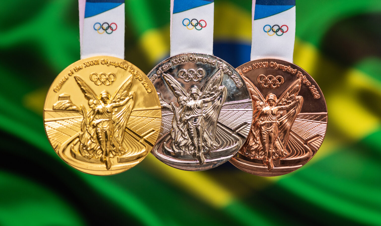 Imagem das medalhas olímpicas