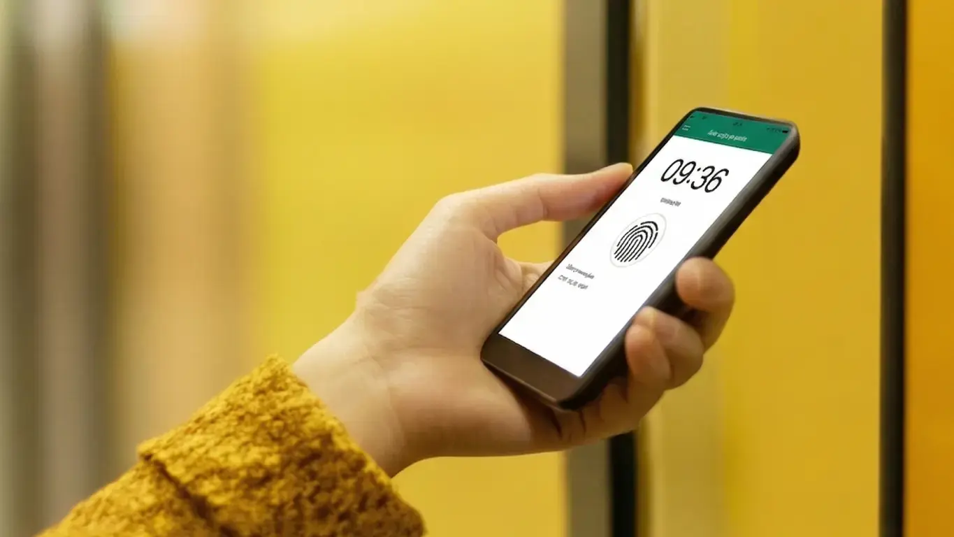 colaborador usando controle de ponto