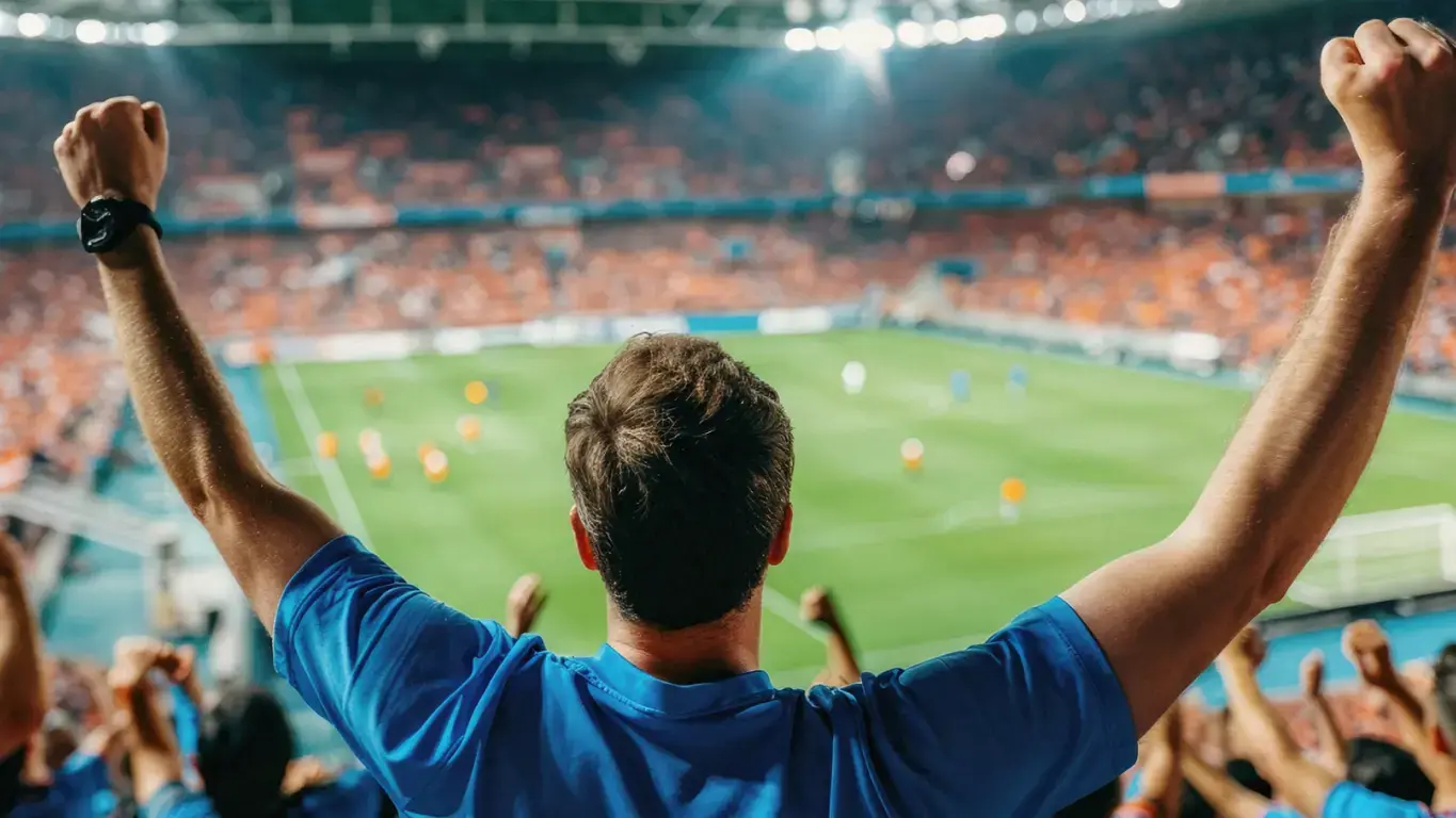 torcedores em estádio