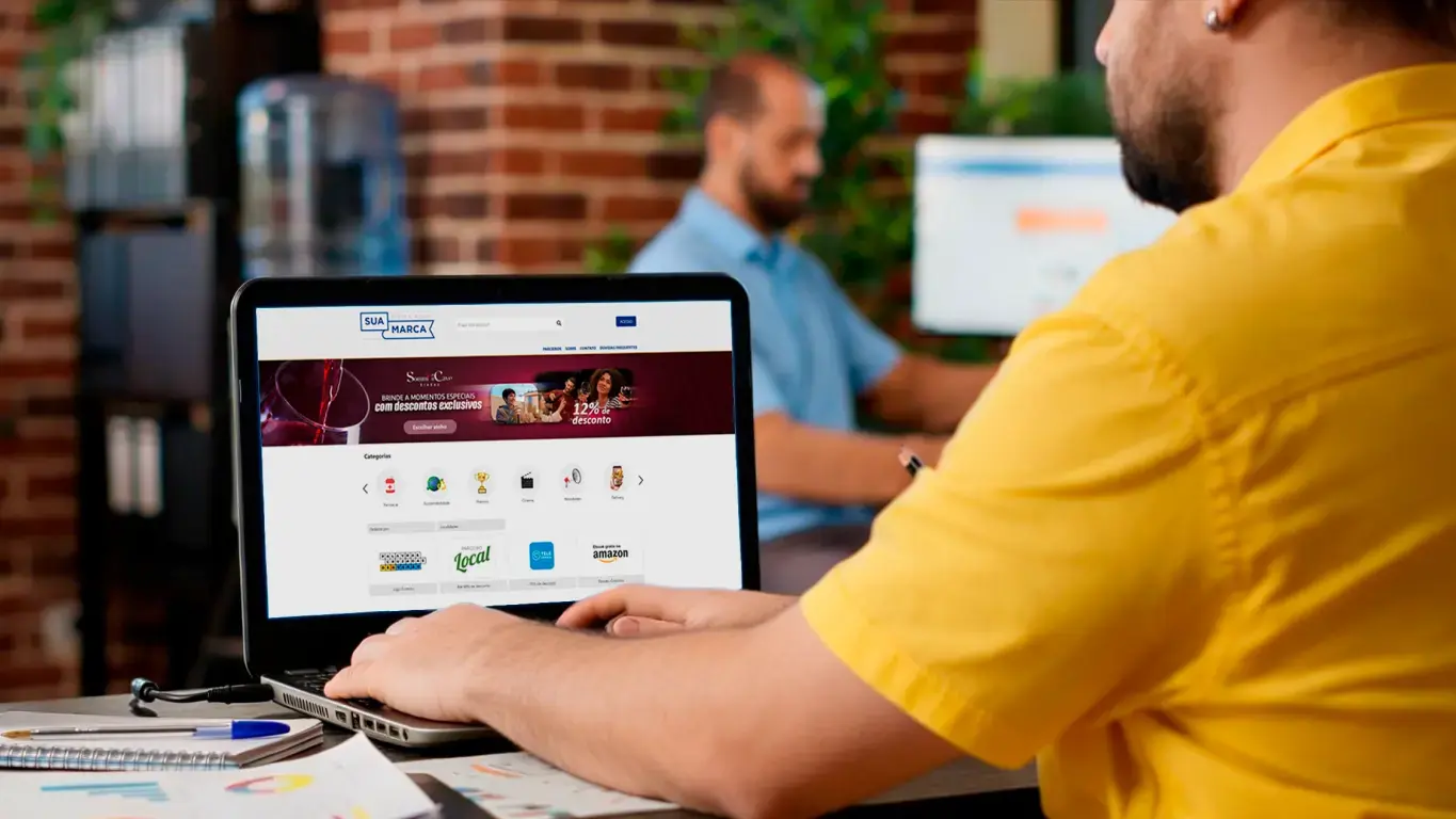 Cliente usando programa de fidelidade