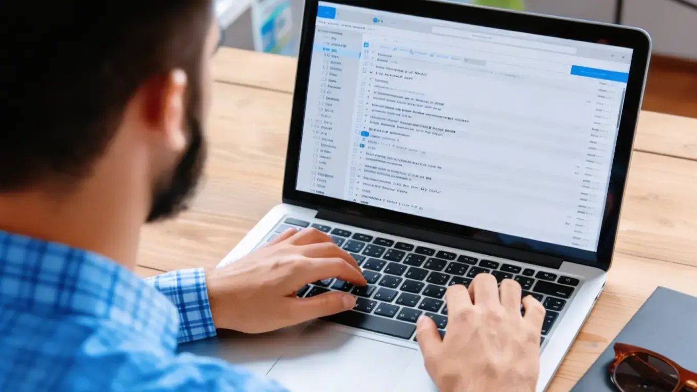 pessoa acessando e-mail marketing