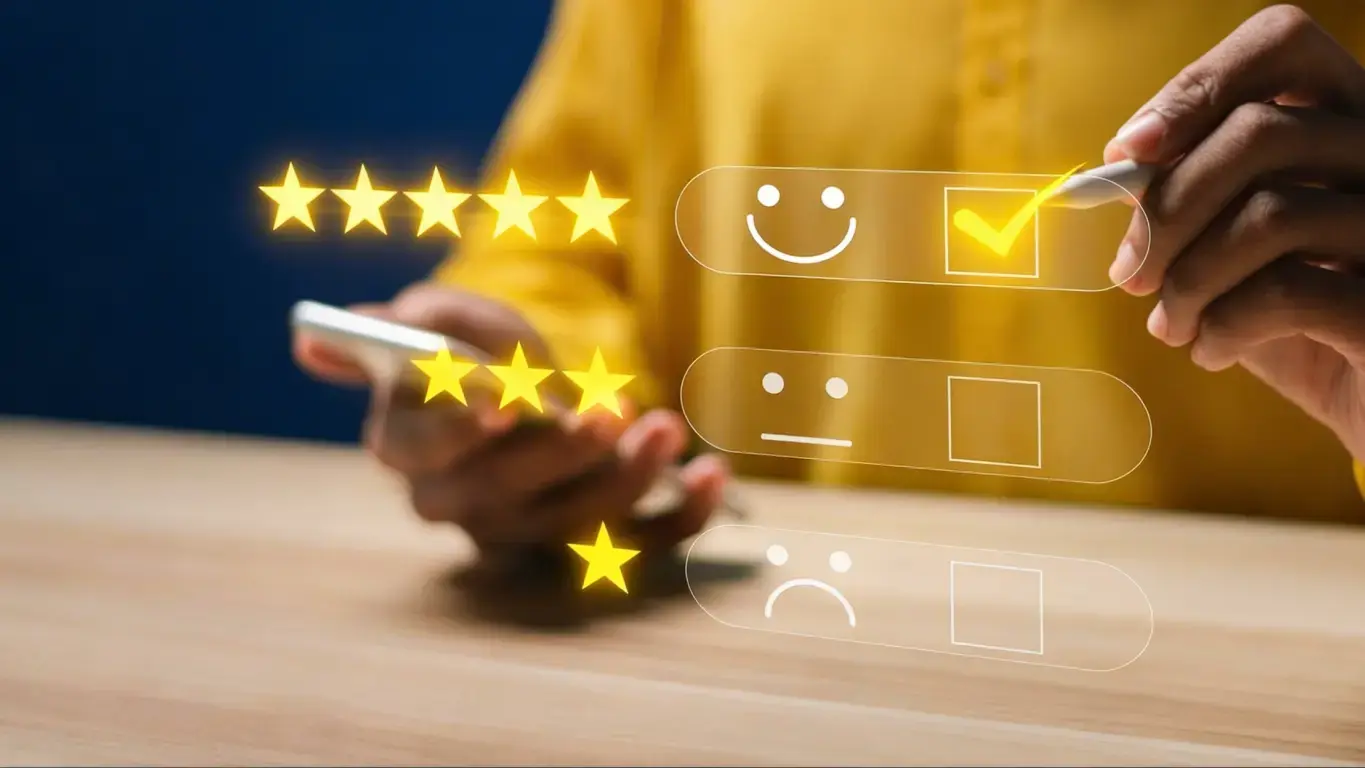 clientes dando um feedback