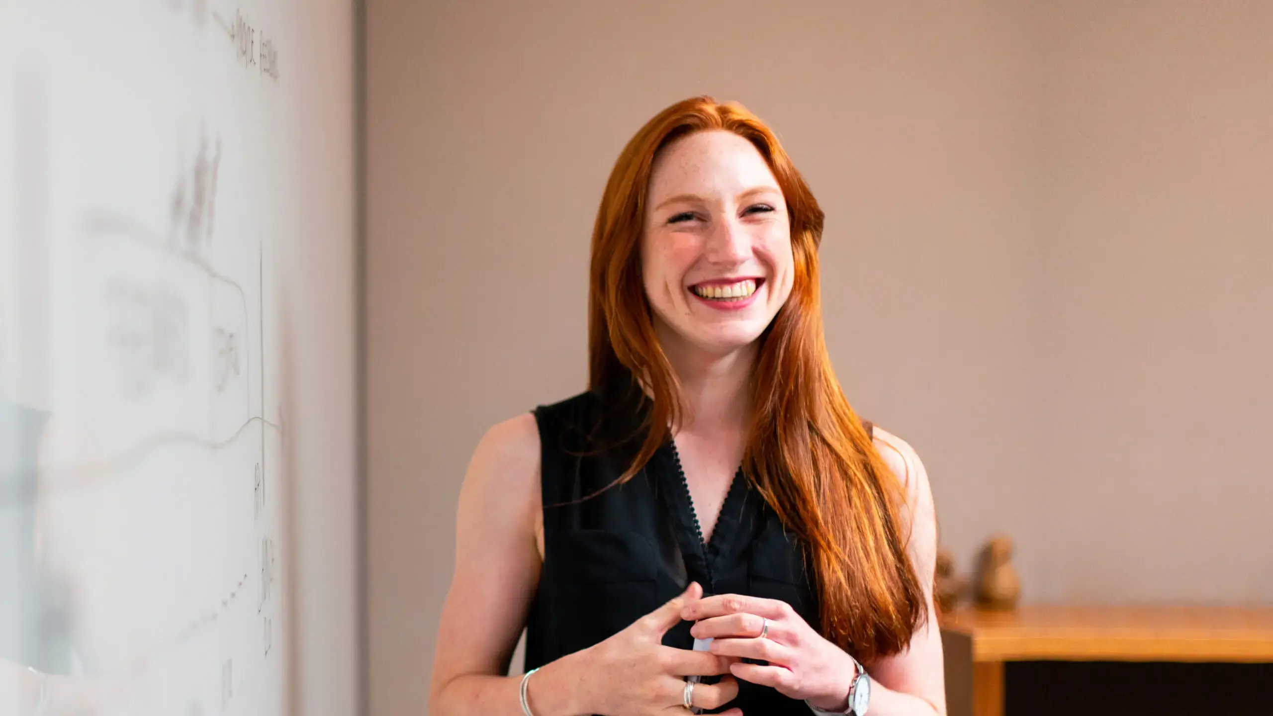 Imagem de um cliente sorridente