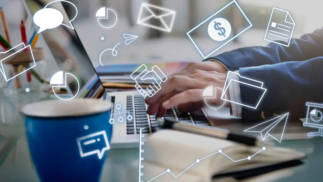 Imagem com elementos do marketing para provedores de internet
