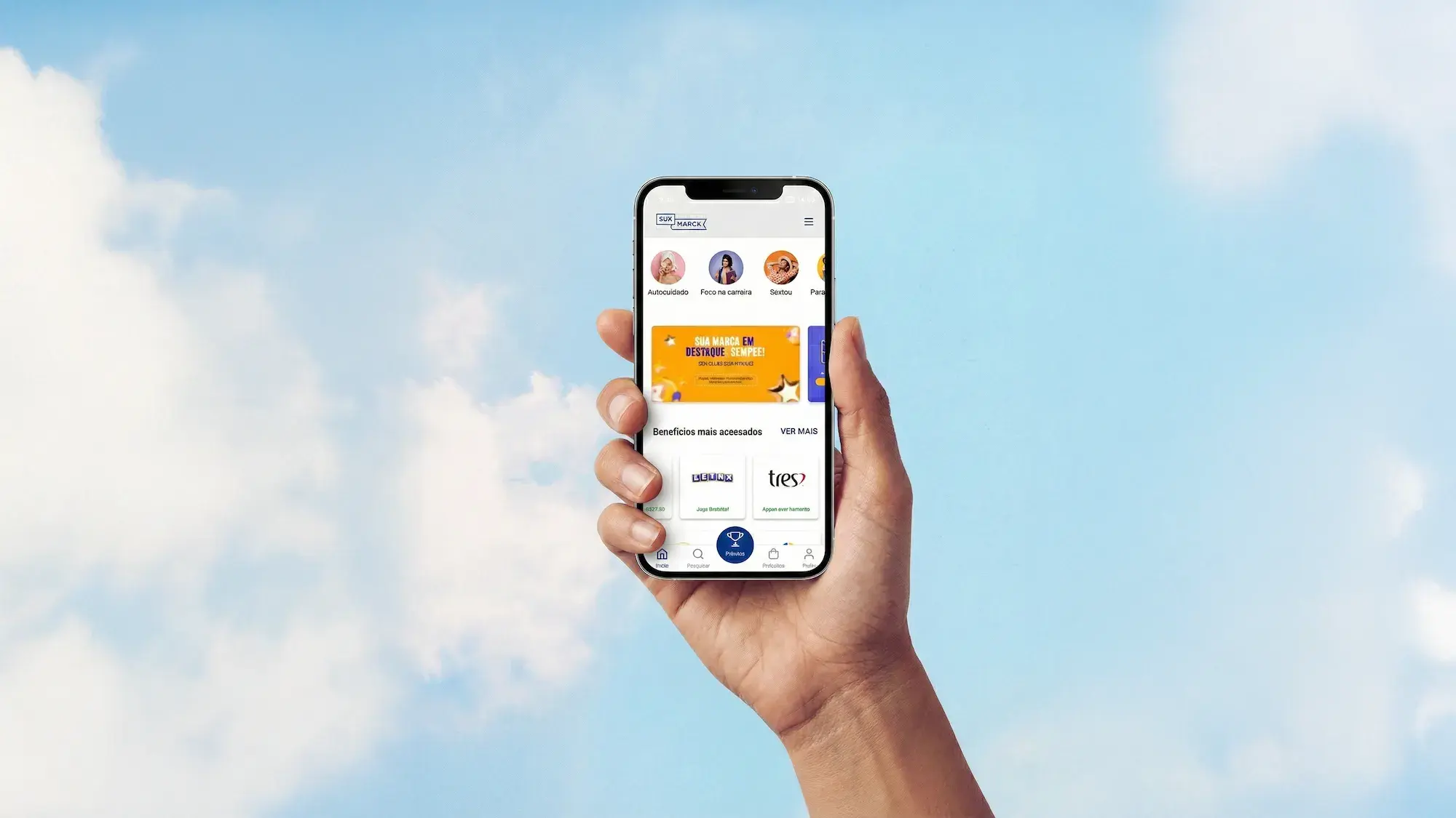 Imagem da plataforma de benefícios do Rede Parcerias