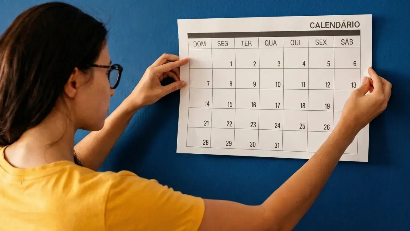 calendário representa sazonalidade